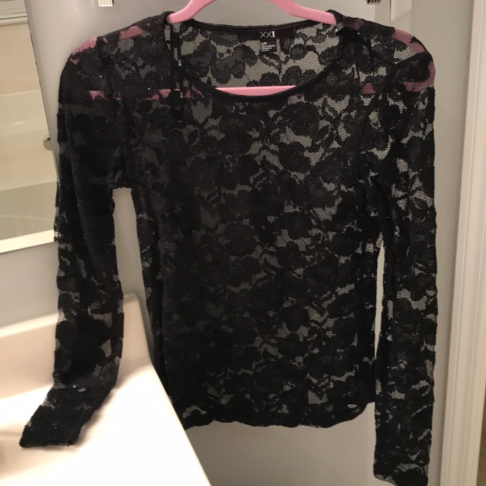 Black lace long sleeve